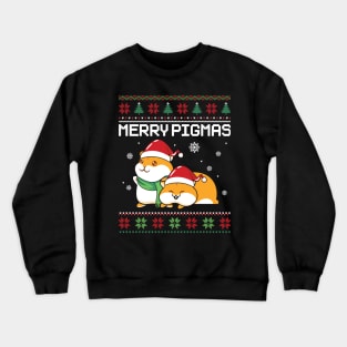 Merry Pigmas Funny Guinea Pig Lover  Christmas Crewneck Sweatshirt